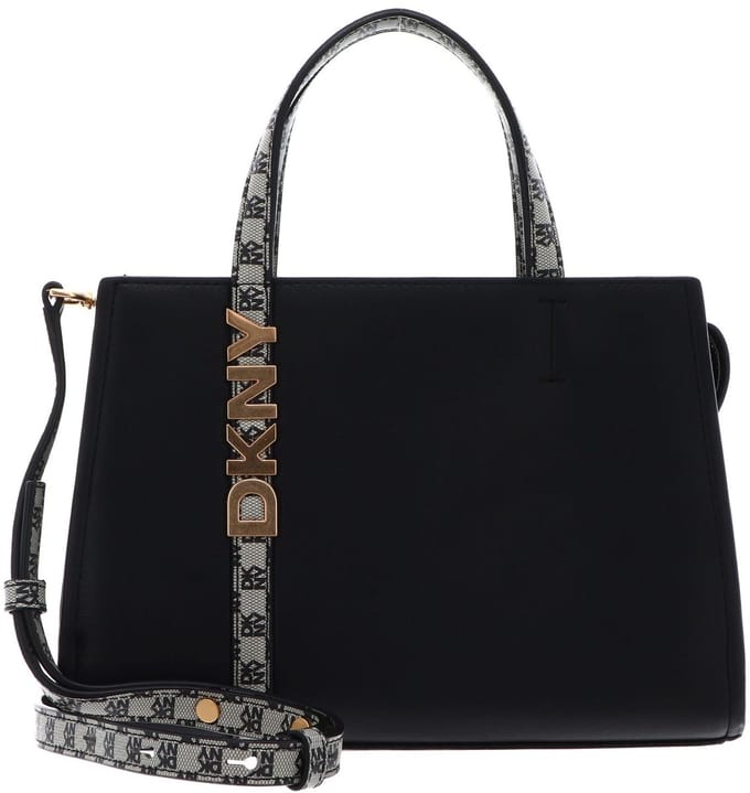 DKNY handtas schoudertas Avril Satchel Blk / Gold zwart