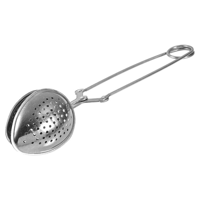 Roestvrijstalen losse thee-infuser, bladzeef, filter, diffuser, kruiden, waterdruppelknijper gray