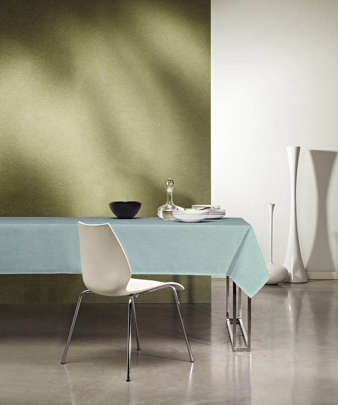 Mistral Home - TAFELKLEED - box - 150 x 250 cm - textuur - muntgroen- Duurzaam