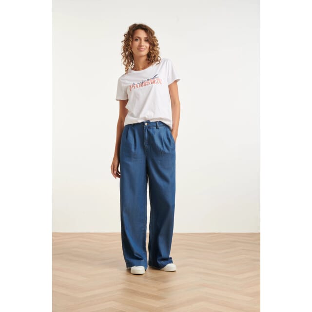 Smashed Lemon Wide leg tencel broek |