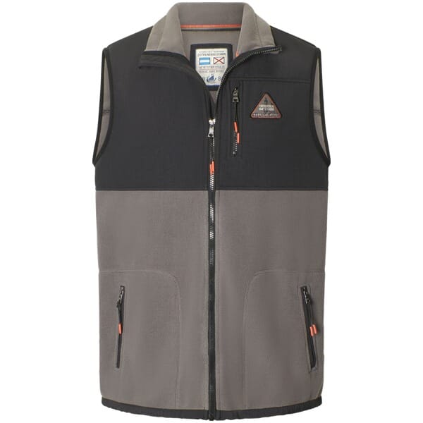 Jan Vanderstorm herren Fleecebodywarmer - 68/70 - zwart - Plus Size