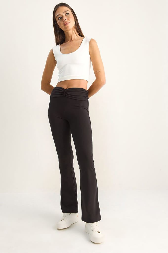 Hoge Taille Flared Leggings