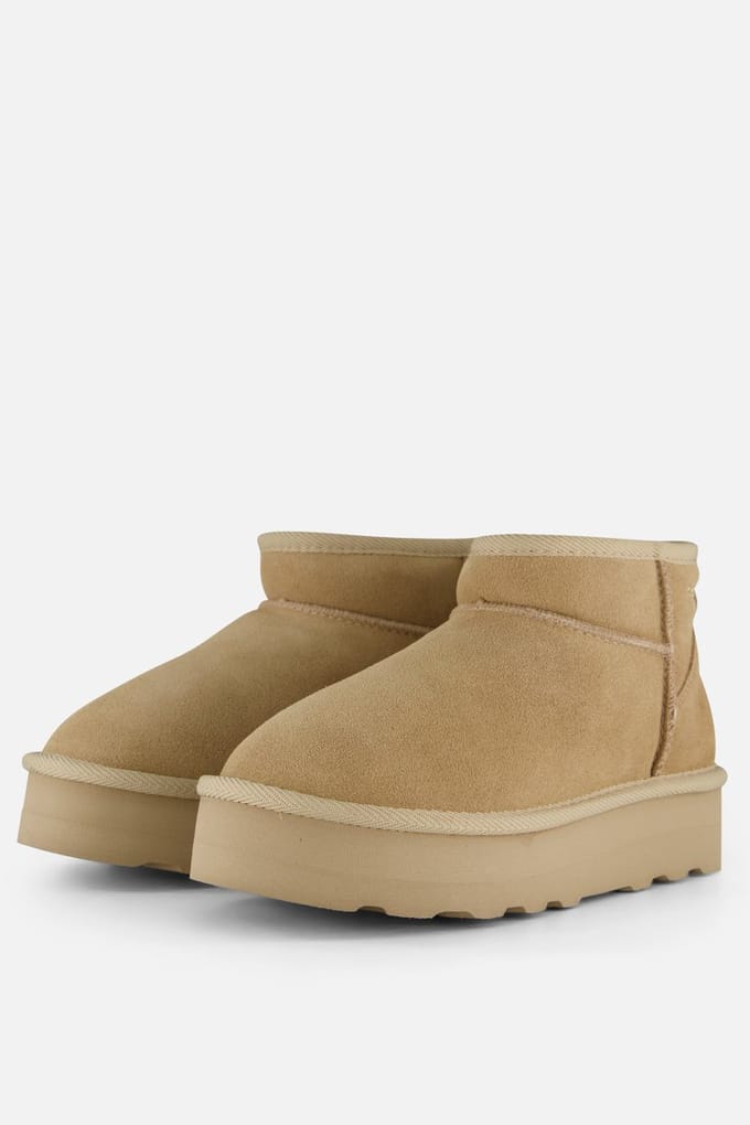 S.Oliver Plateau Gevoerde boots beige Suede - Maat 40