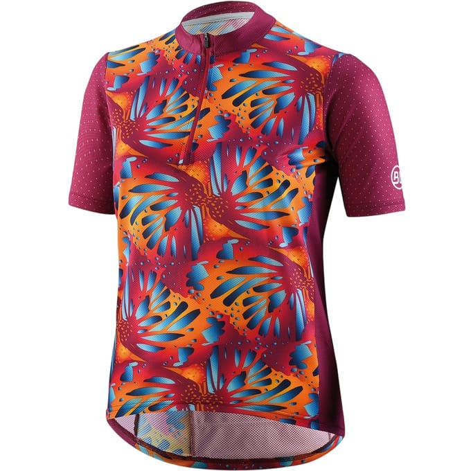 Bicycle Line Dames-jersey met halve rits en losse pasvorm (Paars)