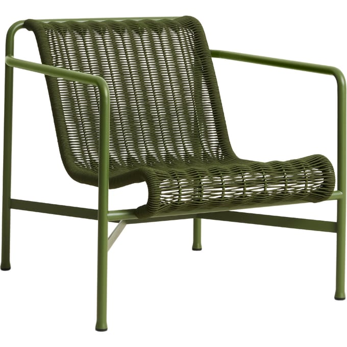 HAY Palissade Cord Loungechair Low - olive