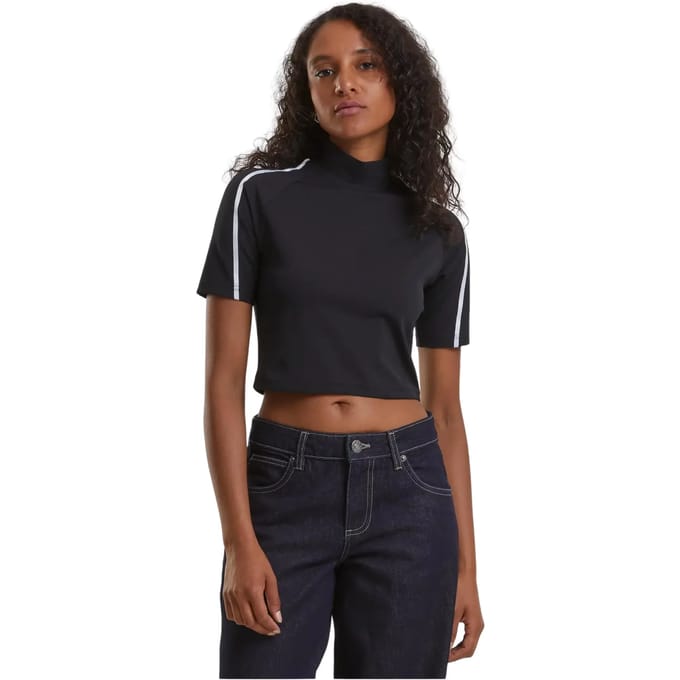 Urban Classics - High Neck Short Crop top - 4XL - Zwart