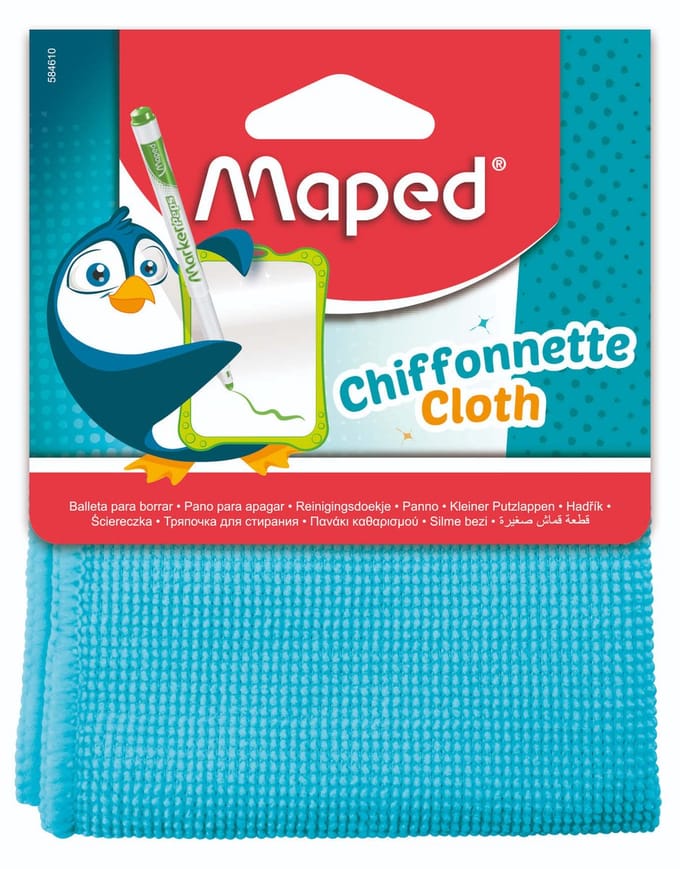 Wisdoek maped microvezel 20x20cm blauw