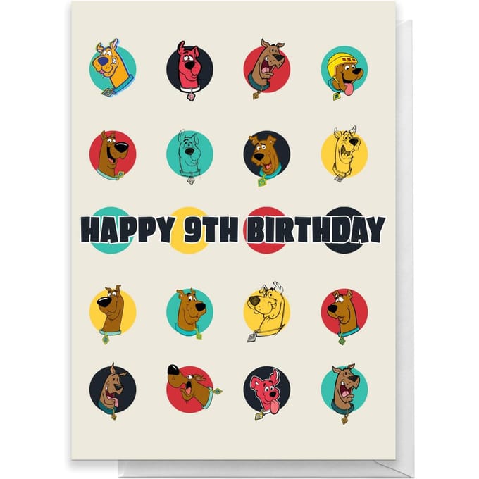 Scooby Doo 9th Birthday Greetings Card - Standard Card