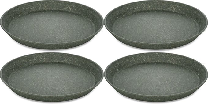 Rond bord, 20.5 cm, Set van 4, Organic, As Grijs - Koziol | Connect Plate