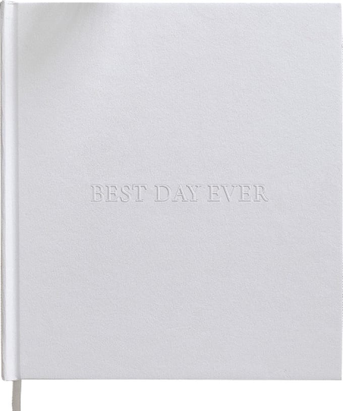 Ginger Ray - Ginger Ray - Witte embossed bruiloftsfotoalbum 'Best Day Ever' - Engelstalig