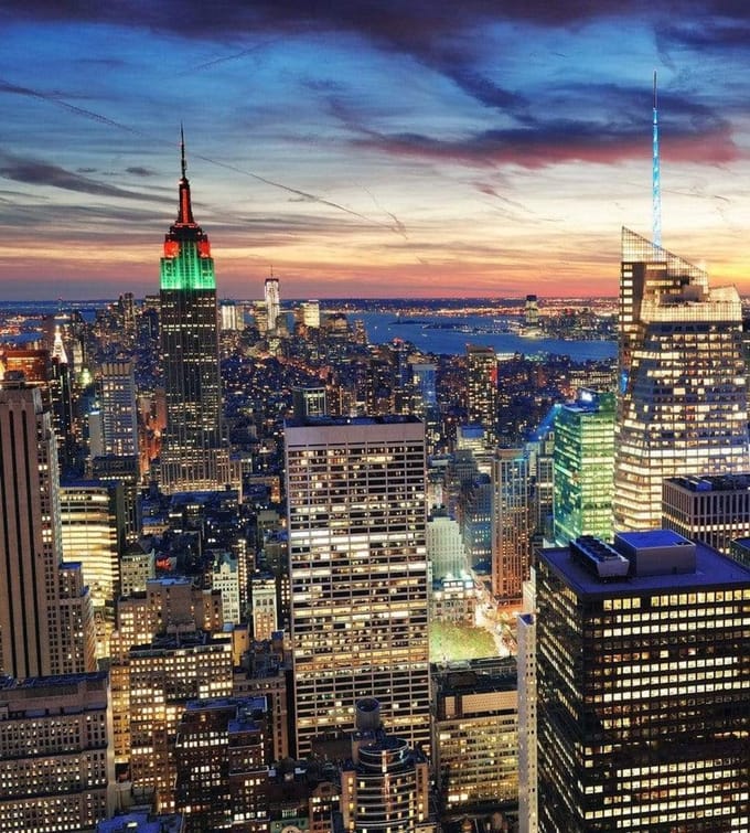 Fotobehang - NY Skysrapers 225x250cm - Vliesbehang