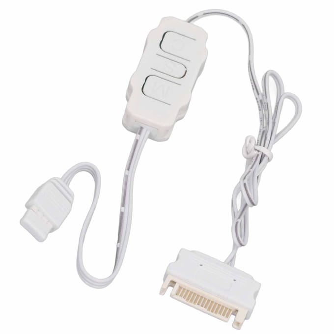 Contrôleur ARGB 5V 3 broches Alimentation SATA Contrôleur SATA vers ARGB pour ventilateurs ARGB DIY Lumière ARGB blanc