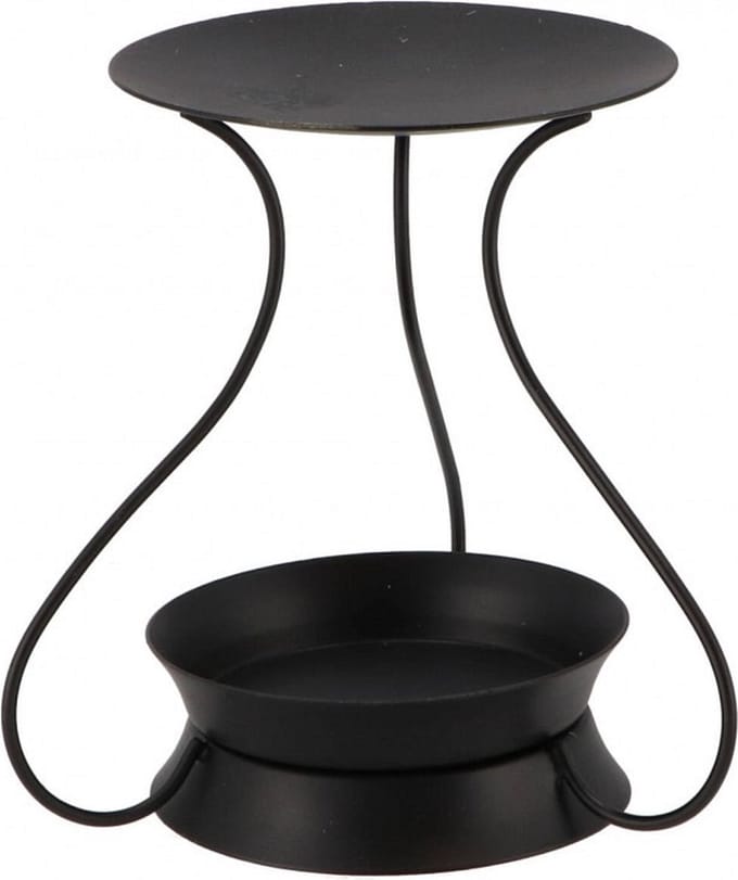 Daan Kromhout - AMBERBLOKJES BRANDER - ROUND BLACK - 14X14CM