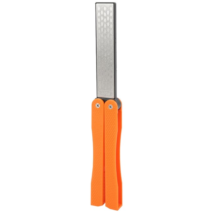 Opvouwbare slijper, waaiervormig, dubbelzijdig mes, keukenslijper, slijpgereedschap(Oranje ) gray