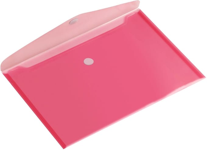 Enveloptas europel a5 250x180mm dwars transp rood | 10 stuks