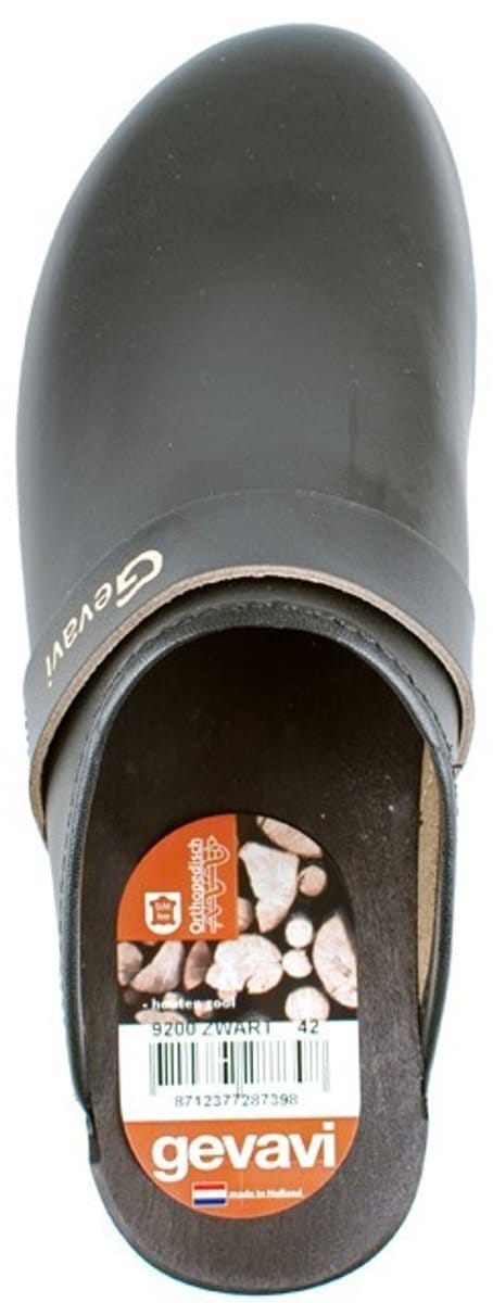 Open Schoenklomp Hout | Zwart | Gevavi  9200 | Maat 41