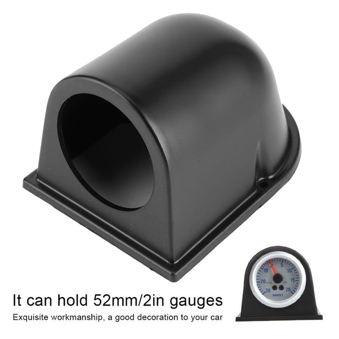 52mm2in Enkel Gats Meter Montage Houder Beker Universeel Zwart Auto Dashboard Meter Instrument Pod black