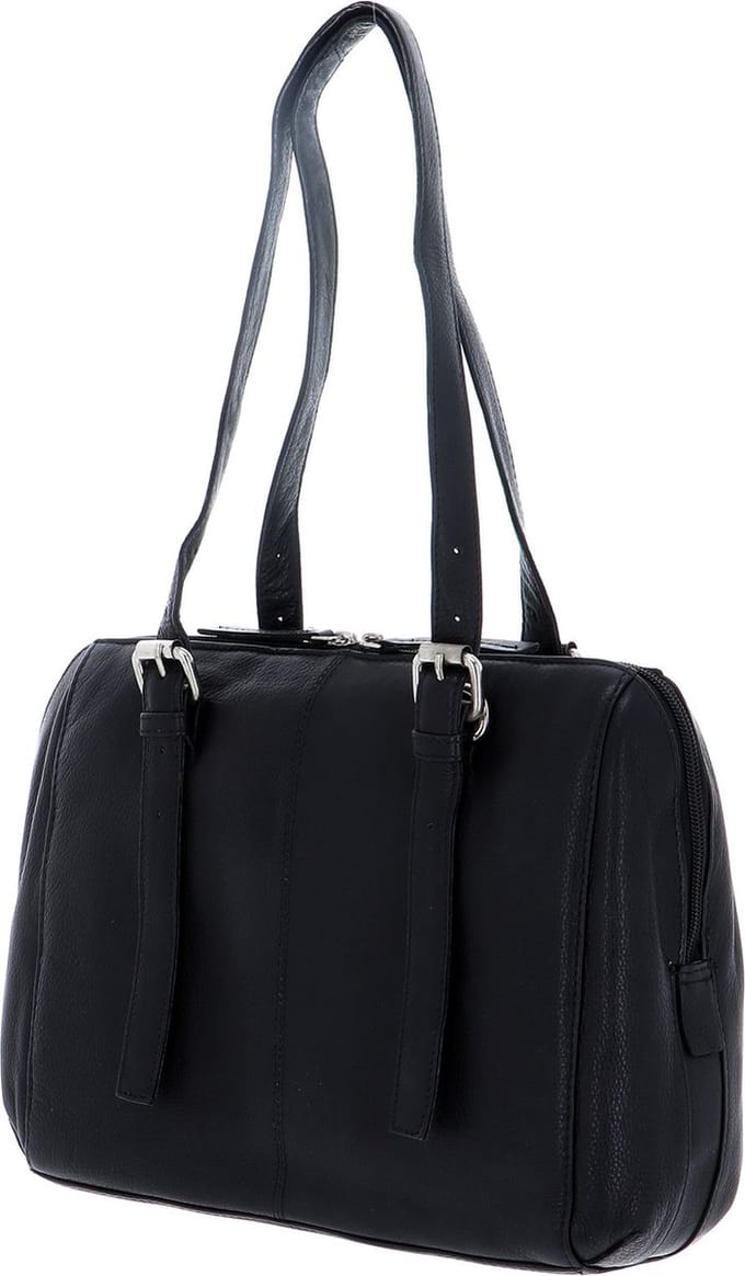 bruno banani Leren Schoudertas Isidora Shoulderbag Black Zwart