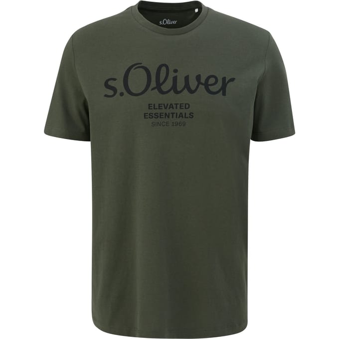 regular fit T-shirt van puur katoen model 'BASIC TEE BIG LOGO'