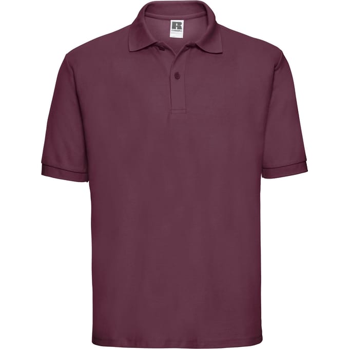 Russell Heren Polycotton Pique Poloshirt (Bourgondië)