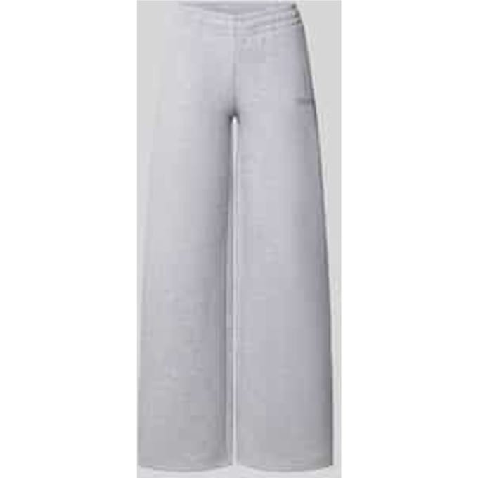Sweatbroek in grijs mêlee met rechte been
