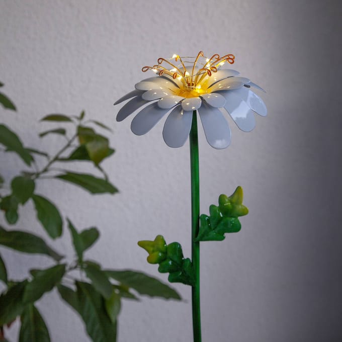 Solar tuinverlichting Bloem - Madeliefje Wit - 77 cm