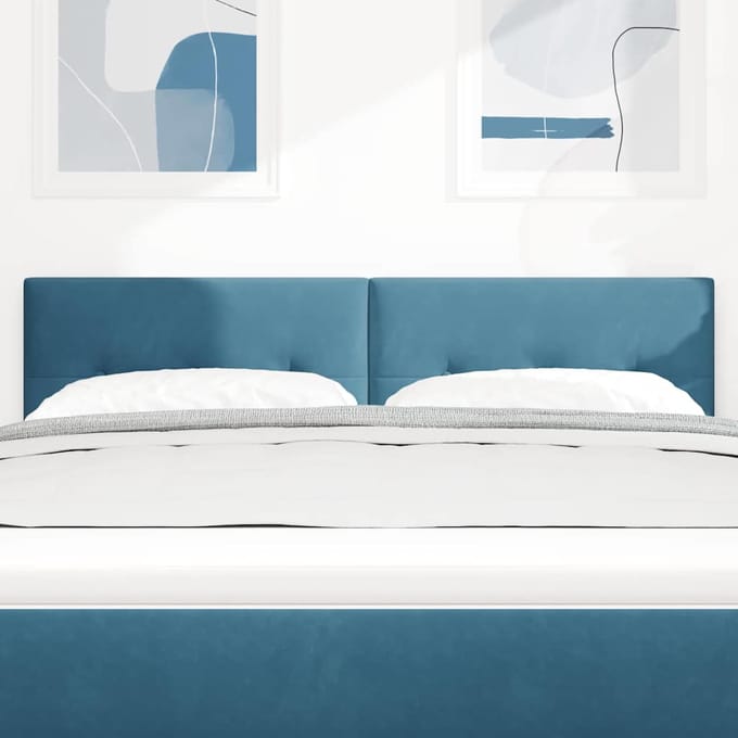 vidaXL - Hoofdbord - Donkerblauw - 160 - cm - Fluweel