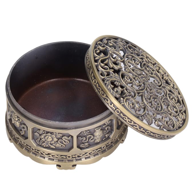 Wierookhouderbrander Koperen aromabrander Huisdecoratie Ornament voor Binnentempel black