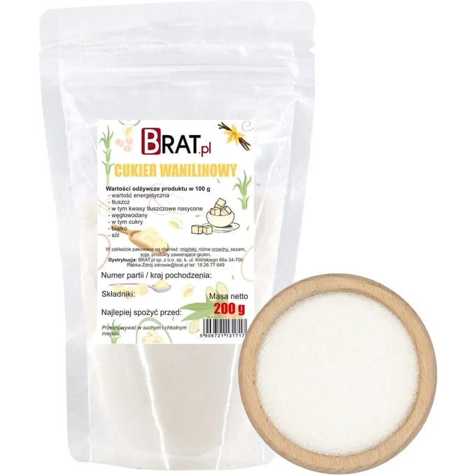 BRAT Premium – Vanillesuiker – Aromatisch – Sterke vanillesmaak – Perfect voor bakken