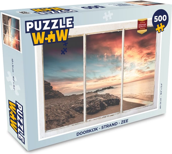 Puzzel Doorkijk - Strand - Zee - Legpuzzel - Puzzel 500 stukjes
