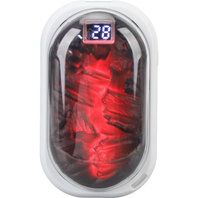 2-in-1 Handwarmer Powerbank Dynamisch Vlamlicht 3 Temperatuurinstellingen 3600mAh Oplaadbaar gray