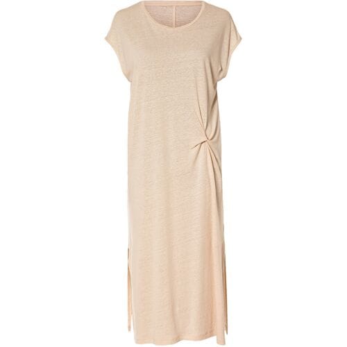 ESMARA Dames jurk met linnen (Beige, S (36/38))