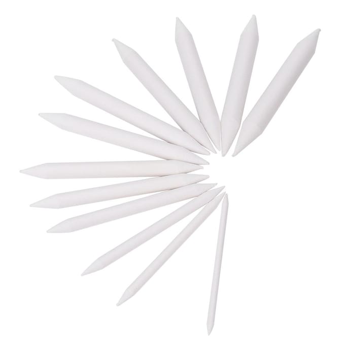 12 Stuks Wit Papier Pen Mengstompjes Schets Wrijf Tekengereedschap Schets Tekengereedschap white