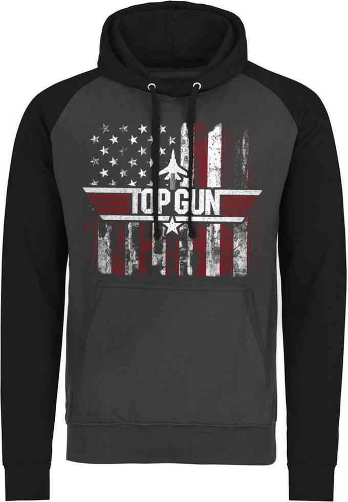 Top Gun Hoodie/trui -M- America Grijs/Zwart