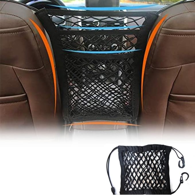 Auto Opbergnet - Auto Organizer - Auto Opslag - Drielaags Ontwerp - Universeel - Zwart