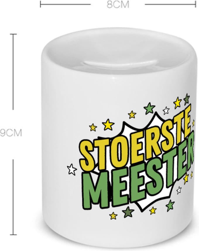 Akyol - stoerste meester Spaarpot - Meester - beste meester - school - verjaardagscadeau - afscheidscadeau - kado - 350 ML inhoud