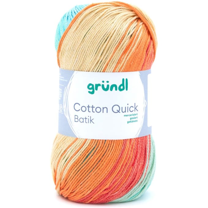 Gründl Cotton Quick Batik - Lichtblauw/Groen/Corn/Oranje