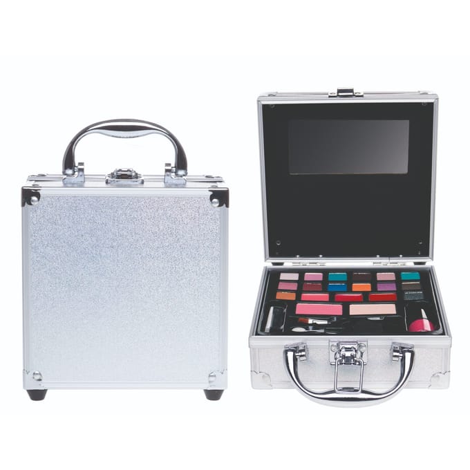 Casuelle Aluminium Mini Cosmetica Koffer Zilver