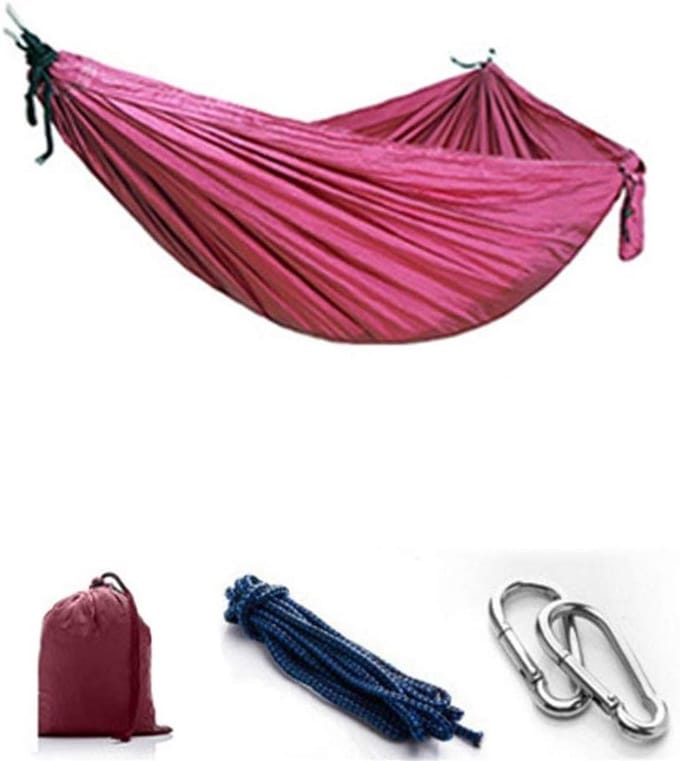 Kampeerhangmat - Buitenbed - Ontspannen buiten - Met muggennet - 260 x 130 cm - Groen