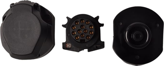 13-polige stekkerdoos - inclusief afdichtingsrubber - inclusief microswitch voor mistachterlicht