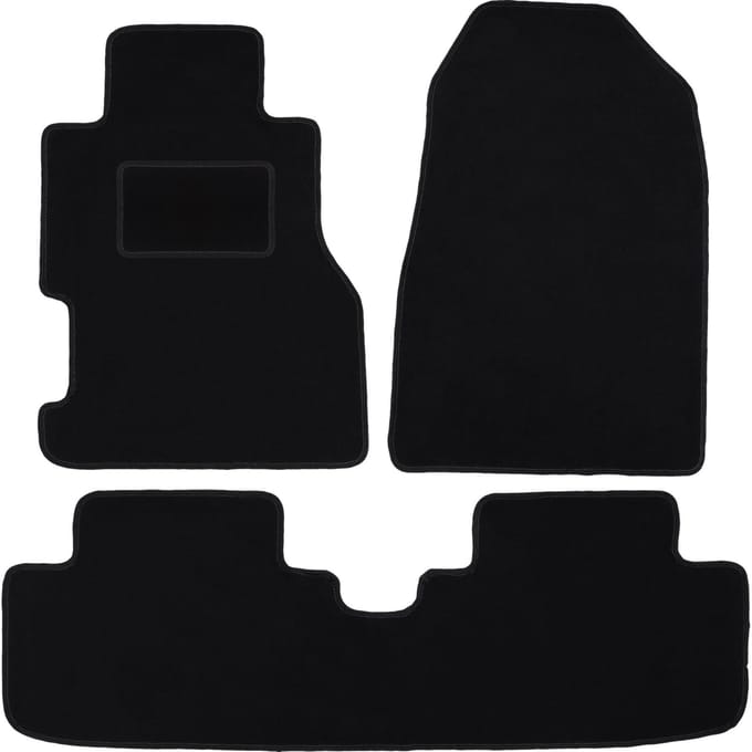 Zwarte veloursmatten voor: Honda Civic VII 3-deurs hatchback, coupé (2001-2005)