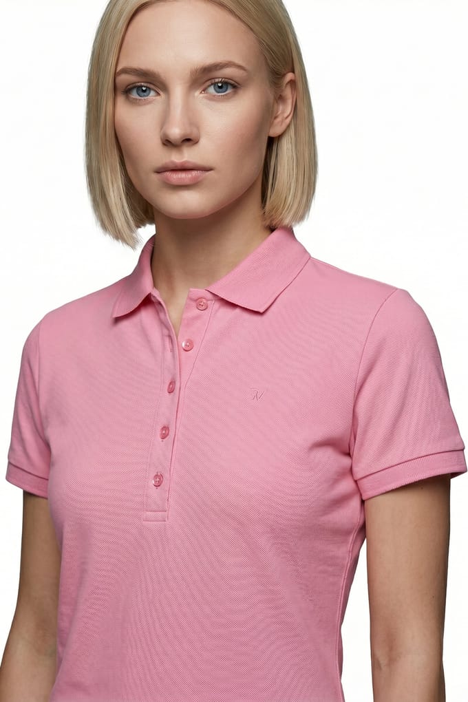 River Woods Basic Polo Pique Ss Pink Taglia: S | Polo Outlet | Donna | Rosa