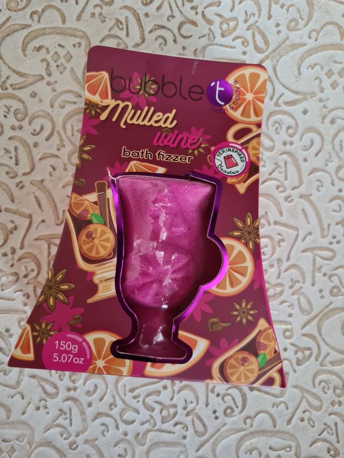 Badbom/Glüh Wine Bath Fizzer 150.0g/kerst/wijn/badgeur/relaxen/ontspanning