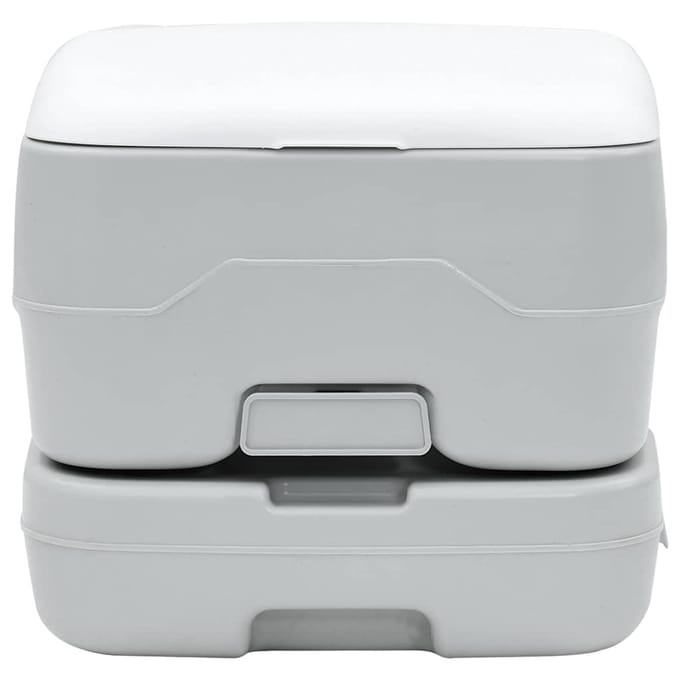 vidaXL Camping Toilet Grijs en Wit 41,5 x 36,5 x 30 cm Polyetheen