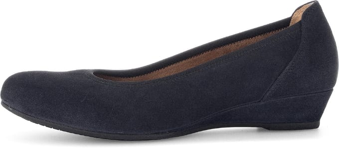 Gabor blauw suede sleehak pump art.02.690 46 maat 6.5/40