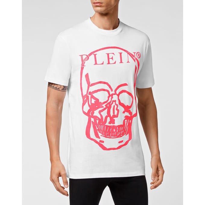 T-Shirt Ronde Hals Skull And Plein