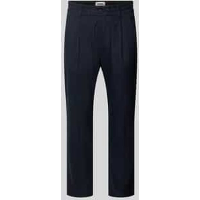 Tapered fit bandplooibroek met elastische band, model 'CHASY'