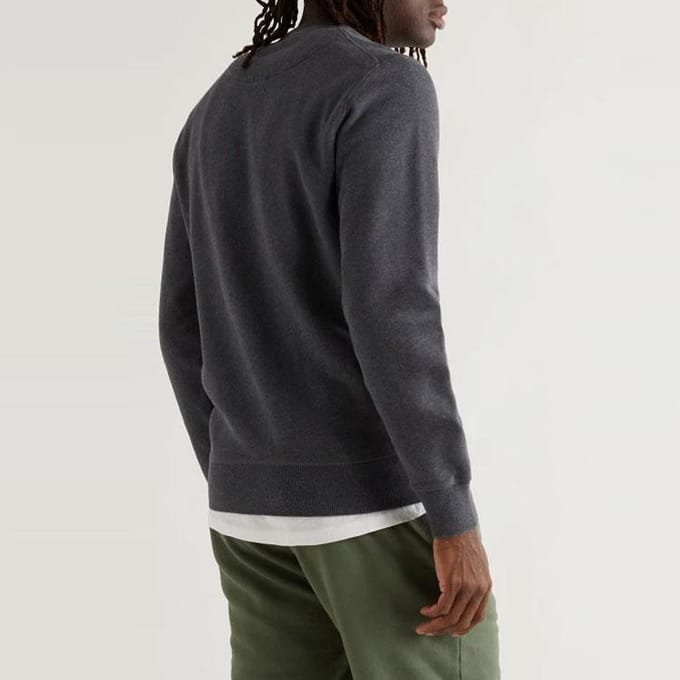 Stone Island Logo Patroon Pullover Ronde Hals Sweatshirt Heren sweatshirt Grijs 751563020-V0M67 L gray