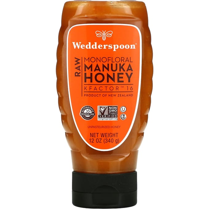 Wedderspoon, 100% Natuurlijke Manukabloemhoning, KFactor 16, 12 oz (340 g)