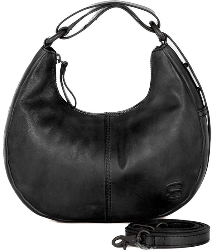Leren Handtas / Crossbody - Freida - Zwart